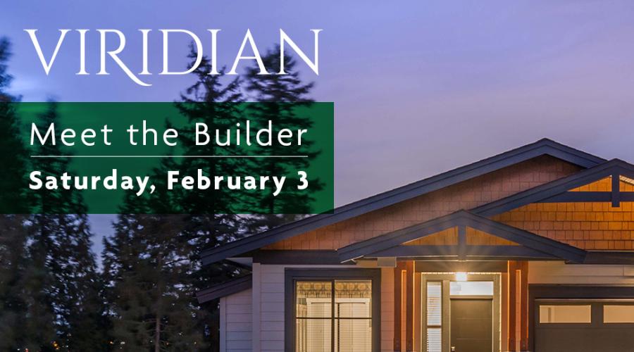 Meet the Builder, Saturday February 3, 1-3pm